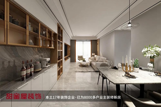 實景案例 | 108㎡極簡風 無主燈客廳電視背景墻讓人心動，過道光源這樣做很驚艷！